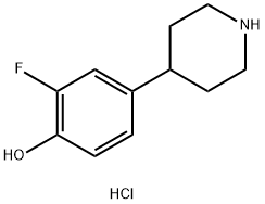 2-fluoro-4-(piperidin-4-yl)phenol hydrochloride Struktur