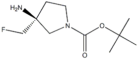 tert-butyl (S)-3-amino-3-(fluoromethyl)pyrrolidine-1-carboxylate Struktur