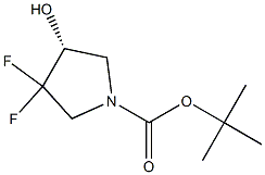 tert-butyl (R)-3,3-difluoro-4-hydroxypyrrolidine-1-carboxylate Struktur