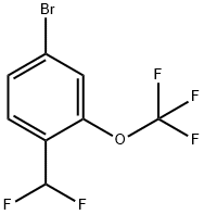 Benzene, 4-bromo-1-(difluoromethyl)-2-(trifluoromethoxy)- Struktur