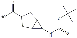 6-((tert-butoxycarbonyl)amino)bicyclo[3.1.0]hexane-3-carboxylic acid Struktur