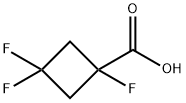 1,3,3-trifluorocyclobutane-1-carboxylic acid Struktur