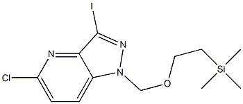 5-chloro-3-iodo-1-{[2-(trimethylsilyl)ethoxy]methyl}-1H-pyrazolo[4,3-b]pyridine Structure