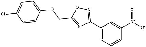 5-[(4-chlorophenoxy)methyl]-3-(3-nitrophenyl)-1,2,4-oxadiazole Struktur