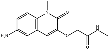 2-((6-Amino-1-methyl-2-oxo-1,2-dihydroquinolin-3-yl)oxy)-N-methylacetamide Struktur