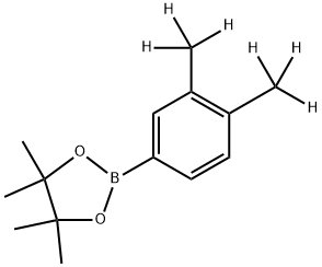 2-(3,4-bis(methyl-d3)phenyl)-4,4,5,5-tetramethyl-1,3,2-dioxaborolane Struktur