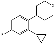 4-(4-bromo-2-cyclopropylphenyl)tetrahydro-2H-pyran Struktur