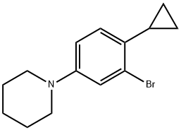 1-(3-bromo-4-cyclopropylphenyl)piperidine Struktur