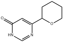 6-(tetrahydro-2H-pyran-2-yl)pyrimidin-4-ol Struktur