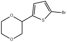 2-(5-bromothiophen-2-yl)-1,4-dioxane Struktur