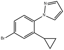 1-(4-bromo-2-cyclopropylphenyl)-1H-pyrazole Struktur