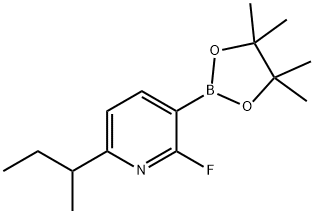 6-(sec-butyl)-2-fluoro-3-(4,4,5,5-tetramethyl-1,3,2-dioxaborolan-2-yl)pyridine Struktur