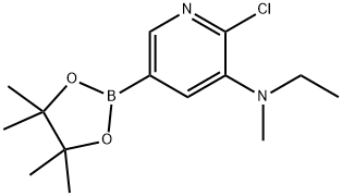 6-Chloro-5-methylethylaminopyridine-3-boronic acid pinacol ester Struktur