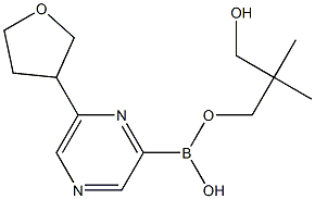 6-(Oxolan-3-yl)pyrazine-2-boronic acid neopentylglycol ester Struktur