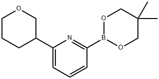 6-(Oxan-3-yl)pyridine-2-boronic acid neopentylglycol ester Struktur