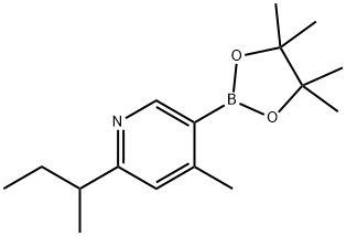 4-Methyl-6-(sec-butyl)pyridine-3-boronic acid pinacol ester Struktur