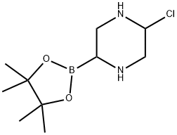 5-Chloropiperazine-2-boronic acid pinacol ester Struktur