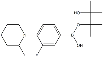 3-Fluoro-4-(2-methylpiperidin-1-yl)phenylboronic acid pinacol ester Struktur