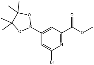 2-Bromo-6-(methoxycarbonyl)pyridine-4-boronic acid pinacol ester Struktur