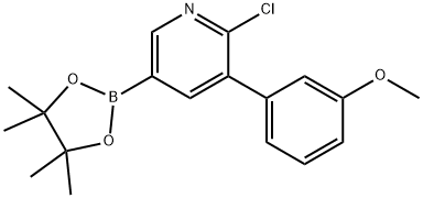 6-Chloro-5-(3-methoxyphenyl)pyridine-3-boronic acid pinacol ester Struktur