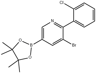 5-Bromo-6-(2-chlorophenyl)pyridine-3-boronic acid pinacol ester Struktur