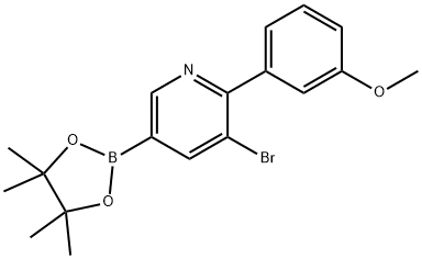 5-Bromo-6-(3-methoxyphenyl)pyridine-3-boronic acid pinacol ester Struktur