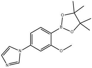 2-Methoxy-4-(imidazol-yl)phenylboronic acid pinacol ester Struktur