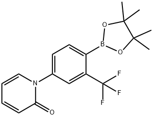 2-Trifluoromethyl-4-(1H-pyridin-2-one)phenylboronic acid pinacol ester Struktur