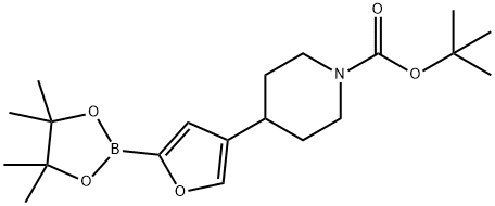 4-(N-Boc-piperidin-4-yl)furan-2-boronic acid pinacol ester Struktur