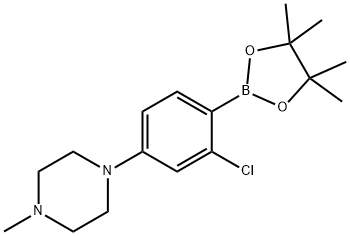 2-Chloro-4-(N-methylpiperazin-1-yl)phenylboronic acid pinacol ester Struktur