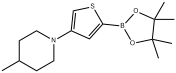 4-(4-Methylpiperidin-1-yl)thiophene-2-boronic acid pinacol ester Struktur