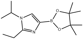 2-ethyl-1-isopropyl-4-(4,4,5,5-tetramethyl-1,3,2-dioxaborolan-2-yl)-1H-imidazole Struktur