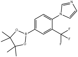 3-Trifluoromethyl-4-(imidazol-1-yl)phenylboronic acid pinacol ester Struktur