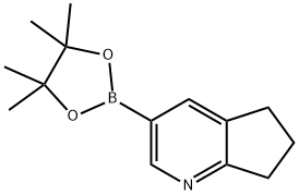 3-(4,4,5,5-tetramethyl-1,3,2-dioxaborolan-2-yl)-6,7-dihydro-5H-cyclopenta[b]pyridine Struktur