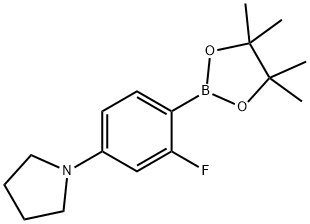 2-Fluoro-4-(pyrrolidino)phenylboronic acid pinacol ester Struktur