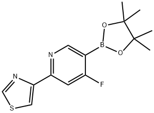 4-Fluoro-2-(thiazol-4-yl)pyridine-5-boronic acid pinacol ester Struktur