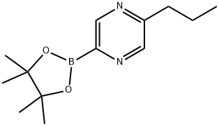 2-propyl-5-(4,4,5,5-tetramethyl-1,3,2-dioxaborolan-2-yl)pyrazine Struktur