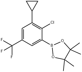 2-Chloro-3-cyclopropyl-5-trifluoromethylphenylboronic acid pinacol ester Struktur