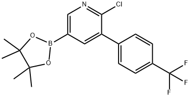 6-Chloro-5-(4-trifluoromethylphenyl)pyridine-3-boronic acid pinacol ester Struktur