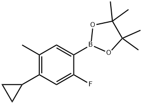 2-Fluoro-5-methyl-4-cyclopropylphenylboronic acid pinacol ester Struktur