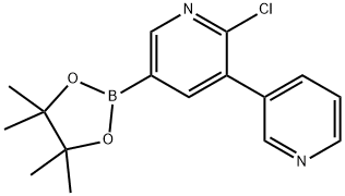 6-Chloro-5-(pyridin-3-yl)pyridine-3-boronic acid pinacol ester Struktur