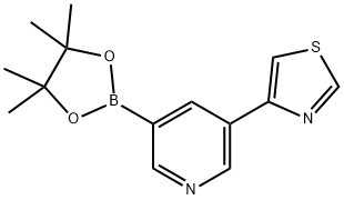 5-(Thiazol-4-yl)pyridine-3-boronic acid pinacol ester Struktur