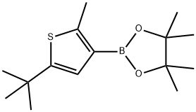 2-Methyl-5-(tert-butyl)thiophene-3-boronic acid pinacol ester Struktur