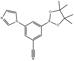 3-Cyano-5-(imidazol-1-yl)phenylboronic acid pinacol ester Struktur