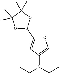 4-(Diethylamino)furan-2-boronic acid pinacol ester Struktur