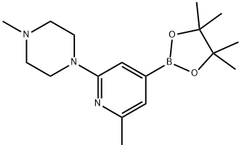 2-Methyl-6-(N-methylpiperazin-1-yl)pyridine-4-boronic acid pinacol ester Struktur