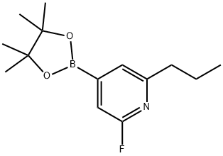 2-fluoro-6-propyl-4-(4,4,5,5-tetramethyl-1,3,2-dioxaborolan-2-yl)pyridine Struktur