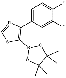 4-(3,4-Difluorophenyl)thiazole-5-boronic acid pinacol ester Struktur