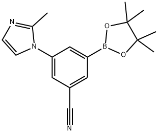 3-Cyano-5-(2-methylimidazol-1-yl)phenylboronic acid pinacol ester Struktur