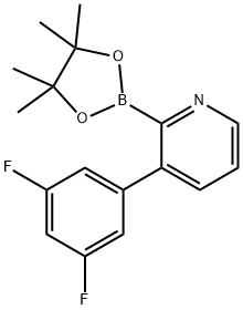 3-(3,5-Difluorophenyl)pyridine-2-boronic acid pinacol ester Struktur